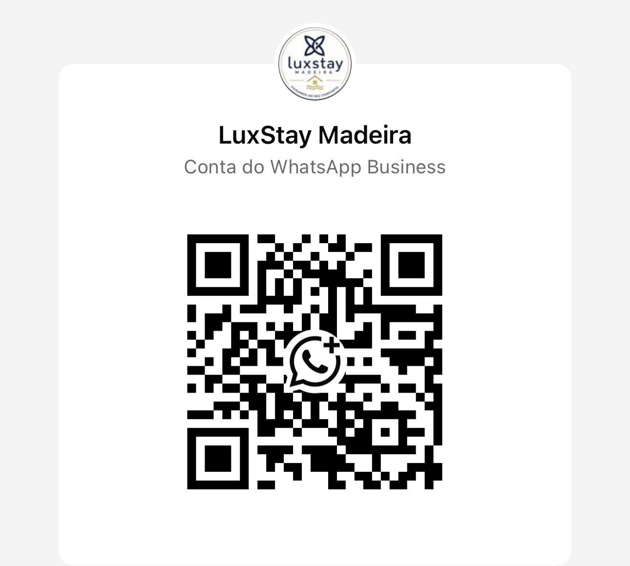 QR Code WhatsApp LuxStay Madeira